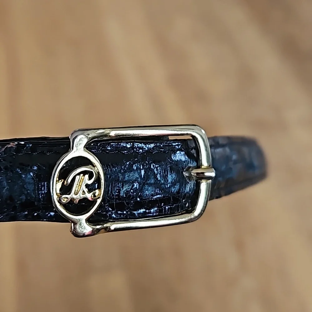 Italian caiman leather belt 34